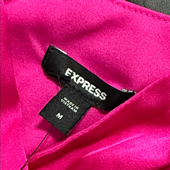 Express women’s medium Satin V-Neck Sleeveless Tie Waist Surplice Midi Dress - Picture 13 of 16